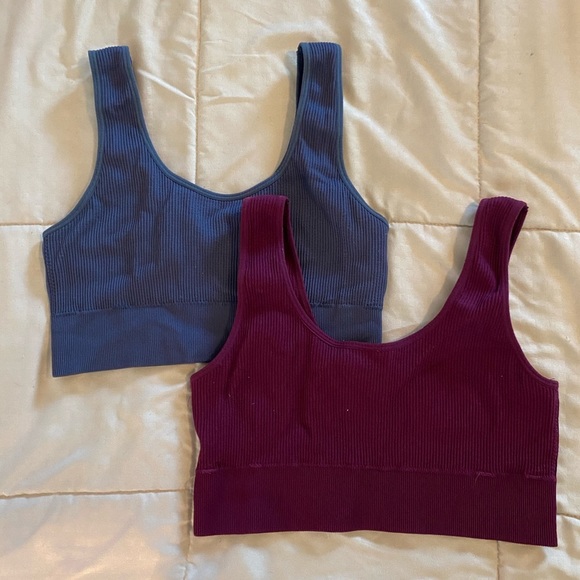 Ribbed seamless bralettes - Picture 1 of 10